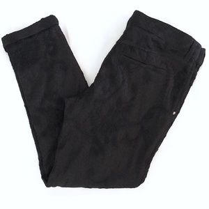 Free People black lace embossed jeans size 8